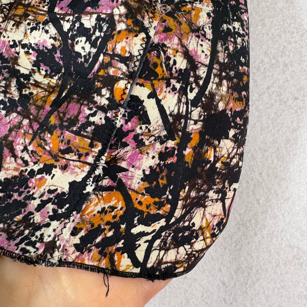 Bottega Veneta Abstract Print Silk Blend Skirt Multicolor Womens 44/M Artistic - Picture 3 of 7